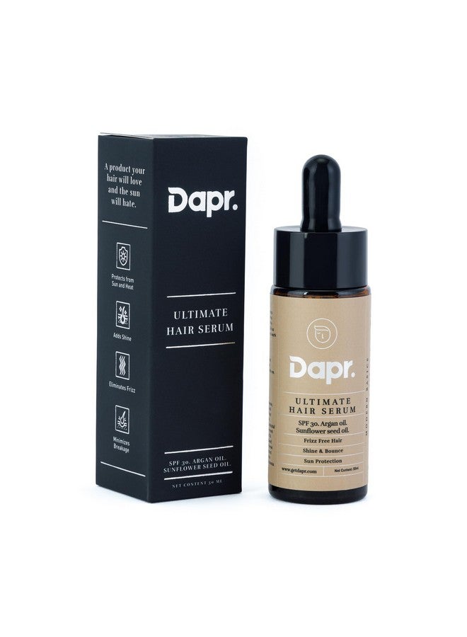 Dapr. Ultimate Hair Serum (50 ml)| Sunscreen for your hair | | Frizz free hair| Strengthens hair| |With SPF 30 & Argan Oil| - Image 1