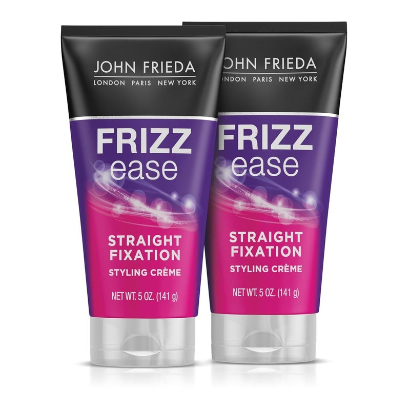 John Frieda John Frieda FrizzEase Straight Fixation Styling Creme 5 Ounces Product for Smooth Silky NoFrizz Hair Pack of 2 