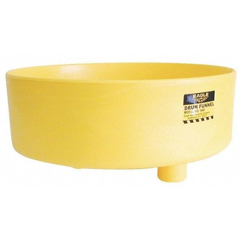 Eagle 1662 Drum Funnel with Brass Screen, 18" Diameter x 7" Height, Yellow - Image 5