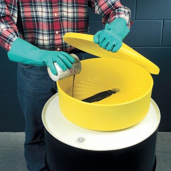Eagle 1662 Drum Funnel with Brass Screen, 18" Diameter x 7" Height, Yellow - Image 3