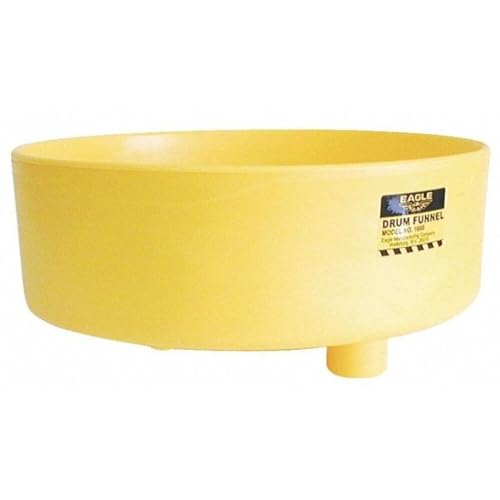 Eagle 1662 Drum Funnel with Brass Screen, 18" Diameter x 7" Height, Yellow - Image 1