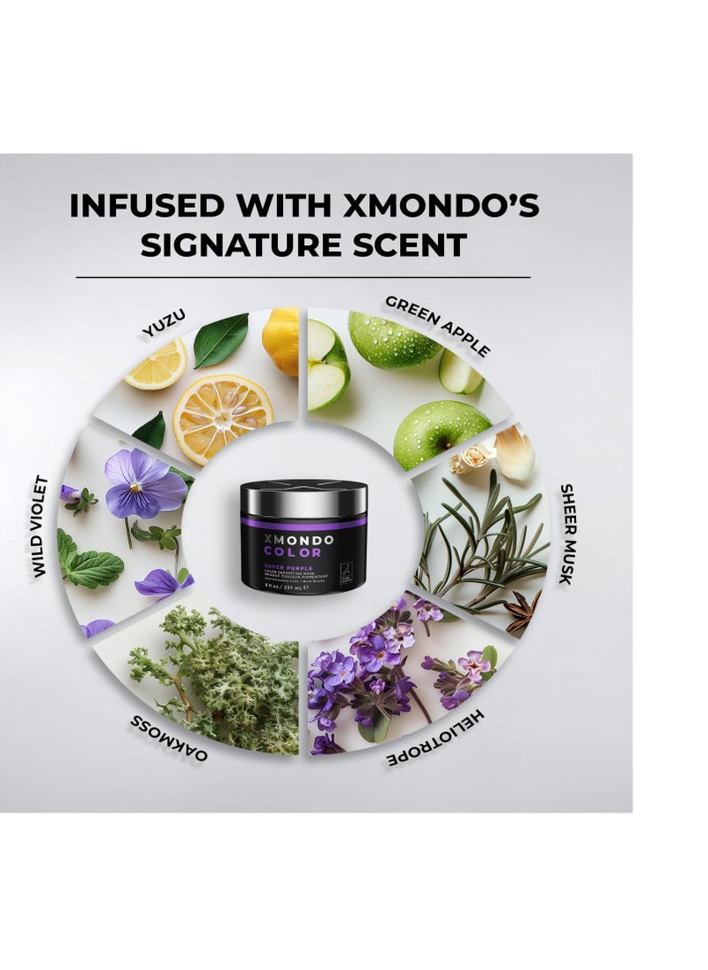 XMONDO XMONDO Color Super Purple Depositing Mask & Semi-Permanent Purple Dye | Infused with Bond Booster Technology & Hyaluronic Acid for Nourishment, Revitalization & Repair, Vegan Formula, 8 Fl Oz 1-Pack  - Image 5