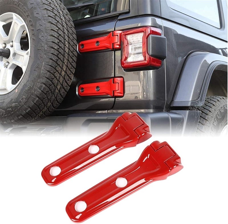 Vuzmode Red Spare Tire Bracket Hinge Cover for Jeep Wrangler JL - Image 3