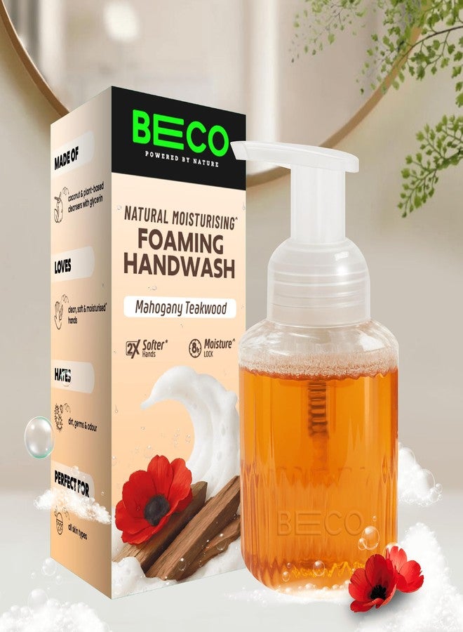 بيكو غسول اليدين الرغوي المرطب من بيكو - خشب الماهوجني والساج | ٢٥٠ مل | ترطيب يدوم ٨ ساعات | طبيعي، خالٍ من البارابين، خالٍ من المواد الكيميائية | يقضي على ٩٩.٩٩٪ من الجراثيم، آمن لجميع أنواع البشرة - Image 1