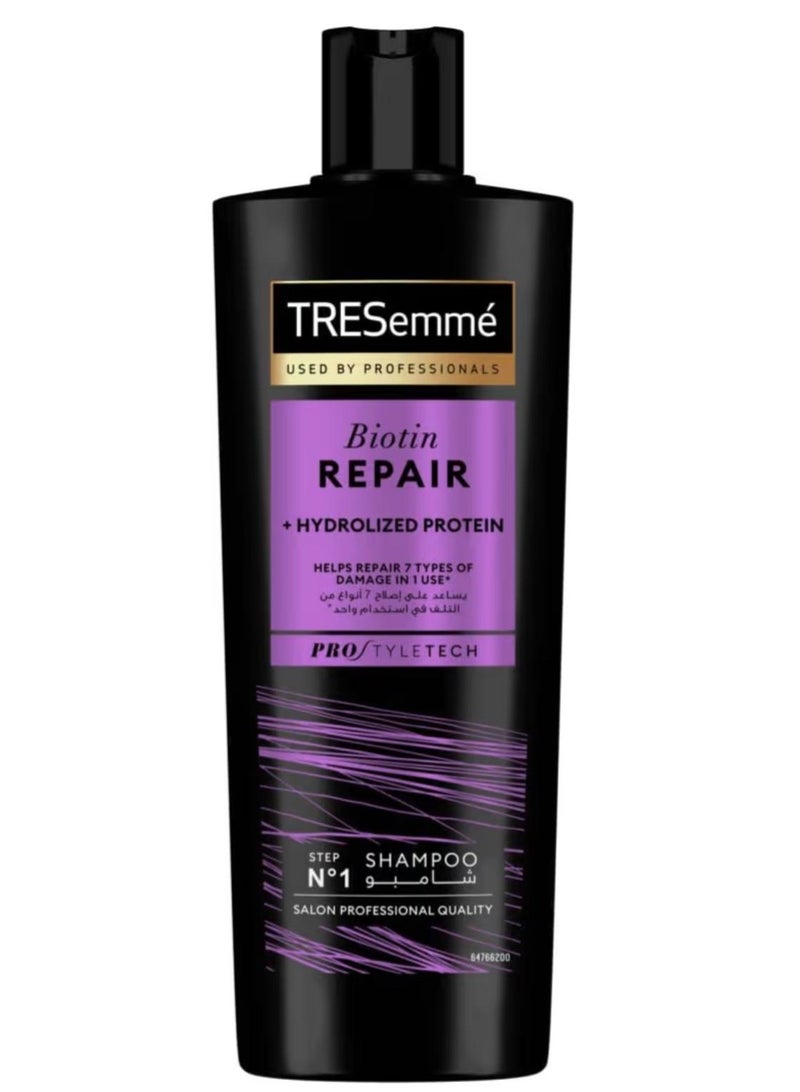 TRESemmé Biotin Repair + Hydrolyzed Protein Shampoo for Damaged Hair 400 ml