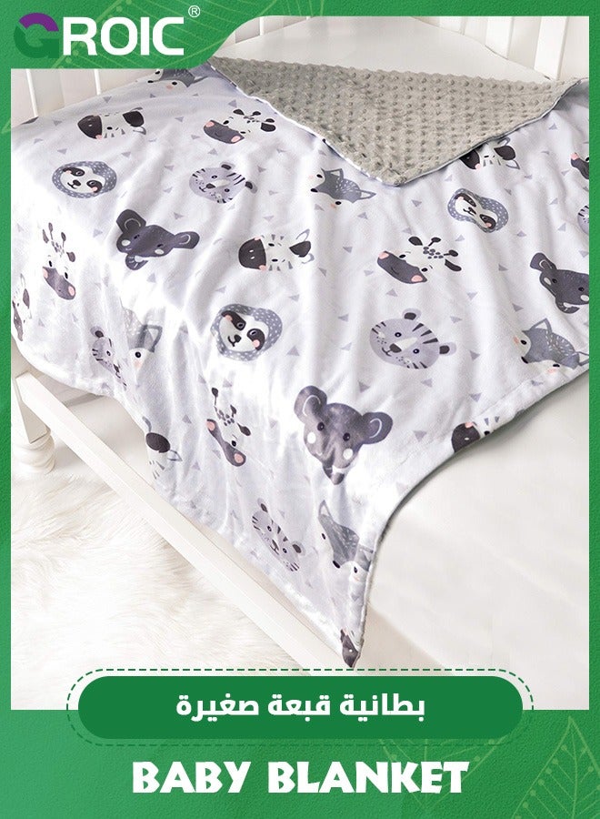 GROIC Baby Blanket Super Soft Plush with Double Layer Dotted Backing, Lovely Brown Animals Printed Unisex Design Receiving Blanket, 30x40 Inch - Image 5