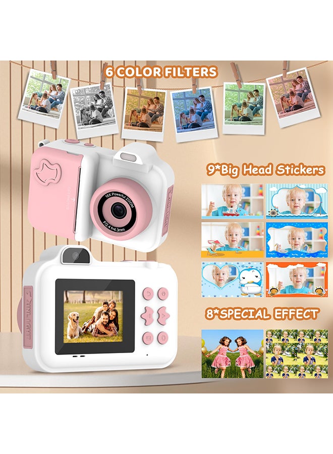 XiuWoo Kids Camera Instant Print,Kids Digital Camera 1080P HD Dual-Lens Selfie,Instant Print Camera with 5 Rolls Paper & 32GB Card,Toddler Camera Christmas Birthday Gifts for Boys Age 3-12 - Image 2