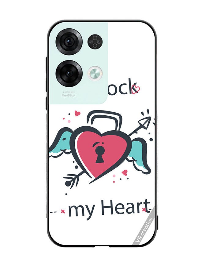 VR CREATIVE Protective Case Cover For Oppo Reno8 Pro Unlock My Heart Design Multicolour  - Image 1