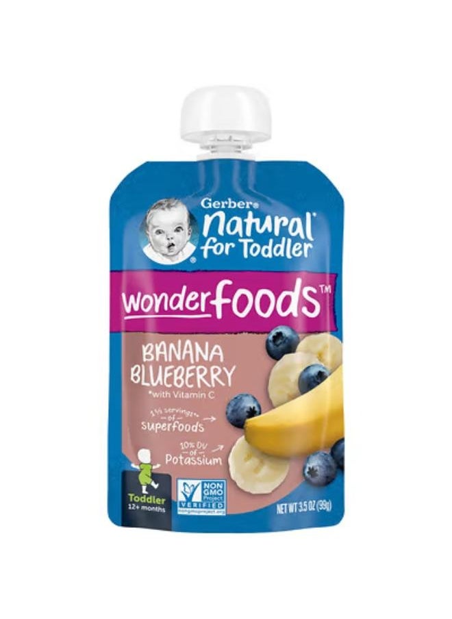 Natural for Toddler, Wonder Foods, 12+ Months, Banana, Blueberry, 3.5 oz (99 g) - pzsku/Z87D36EA84ADF27CE77AEZ/45/_/1710419030/98c2f9a4-bb9f-4c03-8ba3-dbdb8e591432