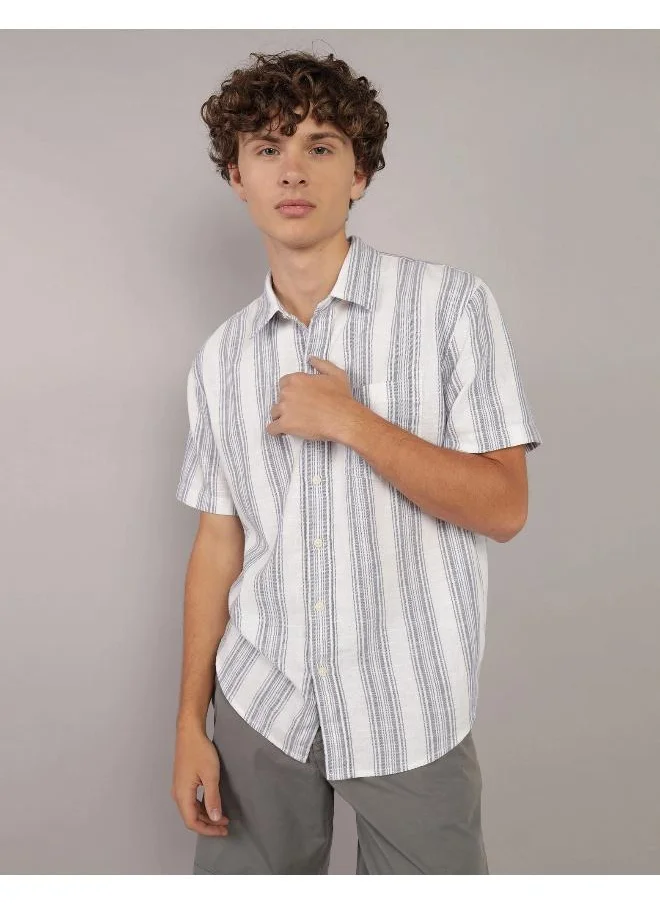 امريكان ايجل AE Poolside Striped Button-Up Shirt