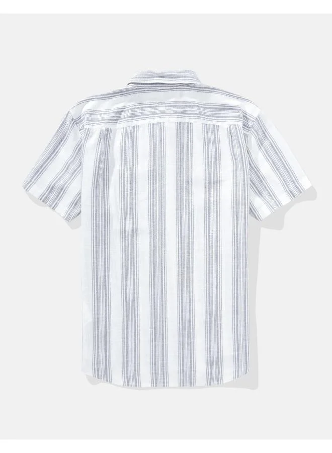 امريكان ايجل AE Poolside Striped Button-Up Shirt
