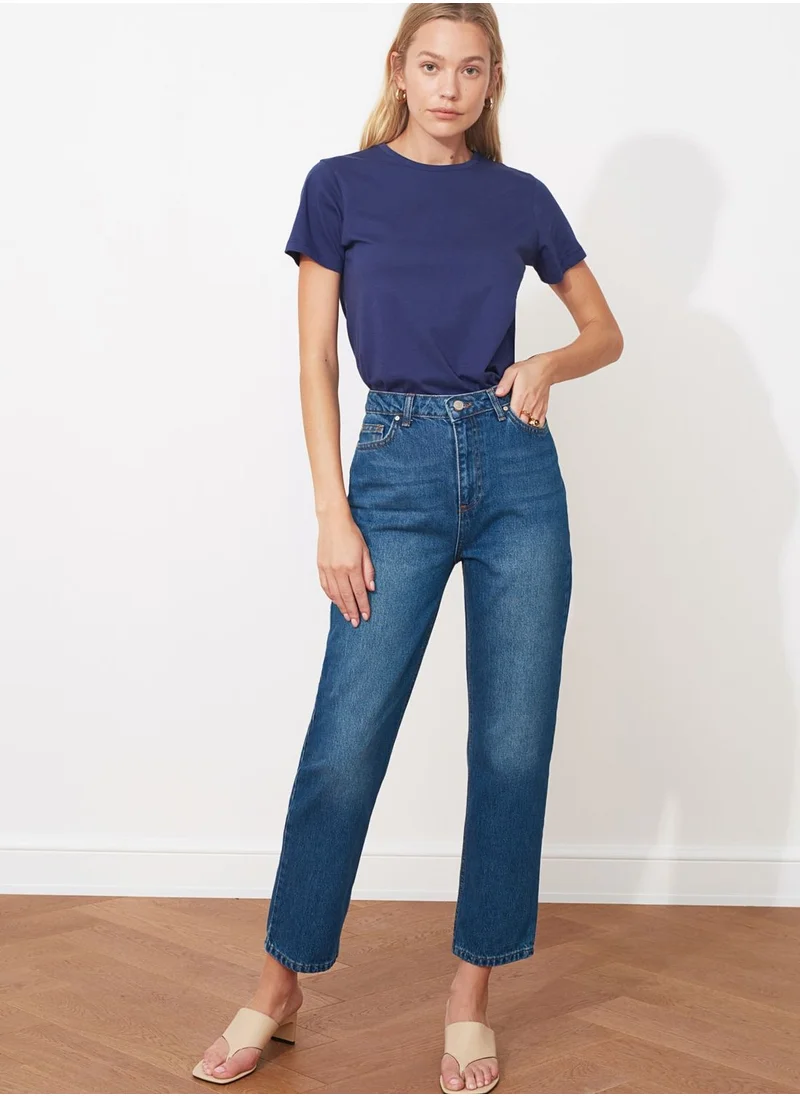 trendyol High Waist Straight Jeans