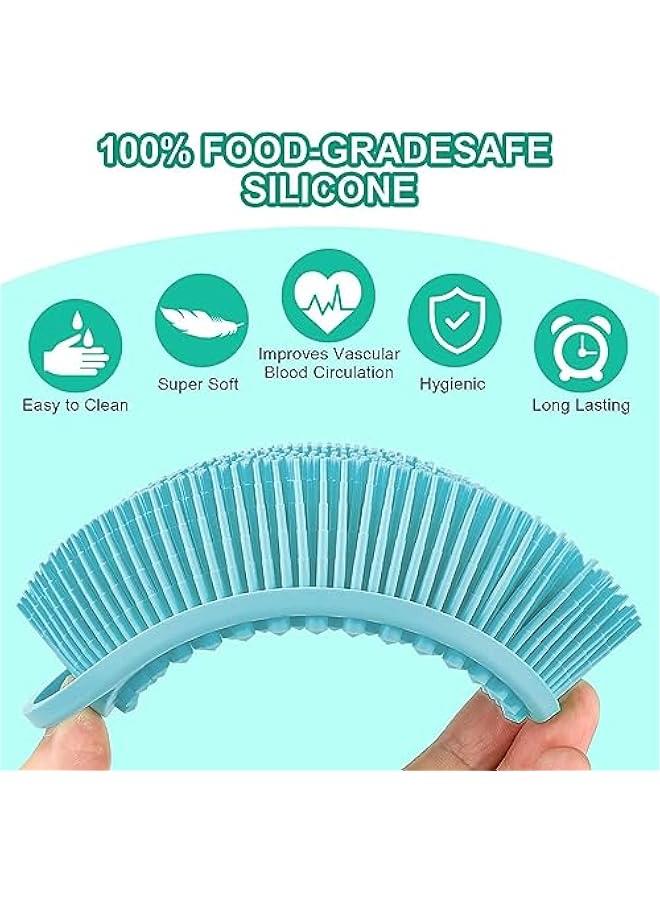 MOXO Body Scrubber Silic Body Loof 2 in 1 Bath and Shampoo Brush Double Sided Shower Scrubber for BodyHead ScrubberScalp Massager BrushExfoliating Body Scrubber for Use in Shower 2Pcs - Image 3