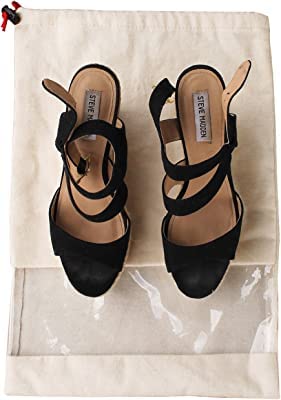 Fab Ellite Cotton Shoe Travel Cover Bag | Reusable White Drawstring Pouch for Shoes, Sandals & Boots | Dustproof, Breathable Cotton Footwear Organizer for Travel & Closet Storage - Image 5