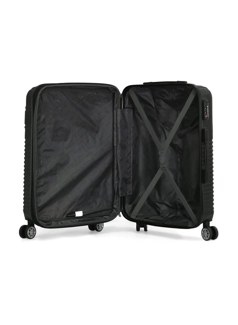 GIORDANO Hardshell Luggage Double Spinner Trolley Bag 5 Pieces Set,Dark Grey (BC-12",BC-14",S-20",M-24",L-28")