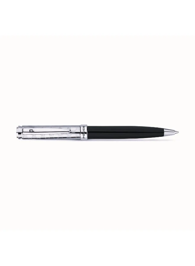 POLICE Rovigo Black and Silver Stainless Steel Pen for Men