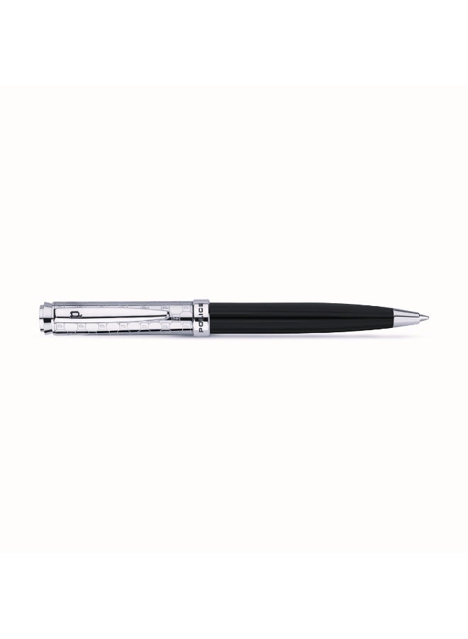 POLICE Rovigo Black and Silver Stainless Steel Pen for Men - Image 1