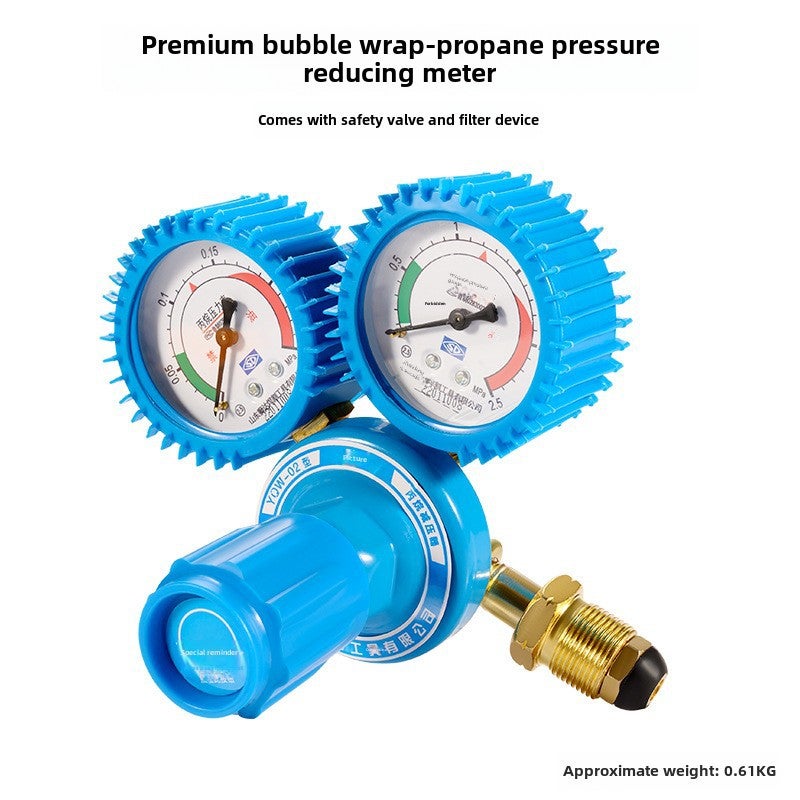 Acetylene propane meter gas regulating valve pressure reducer oxygen cylinder pressure gauge YQY-0807 shockproof oxygen meter wholesale(Propane Table Shockproof) - Image 2