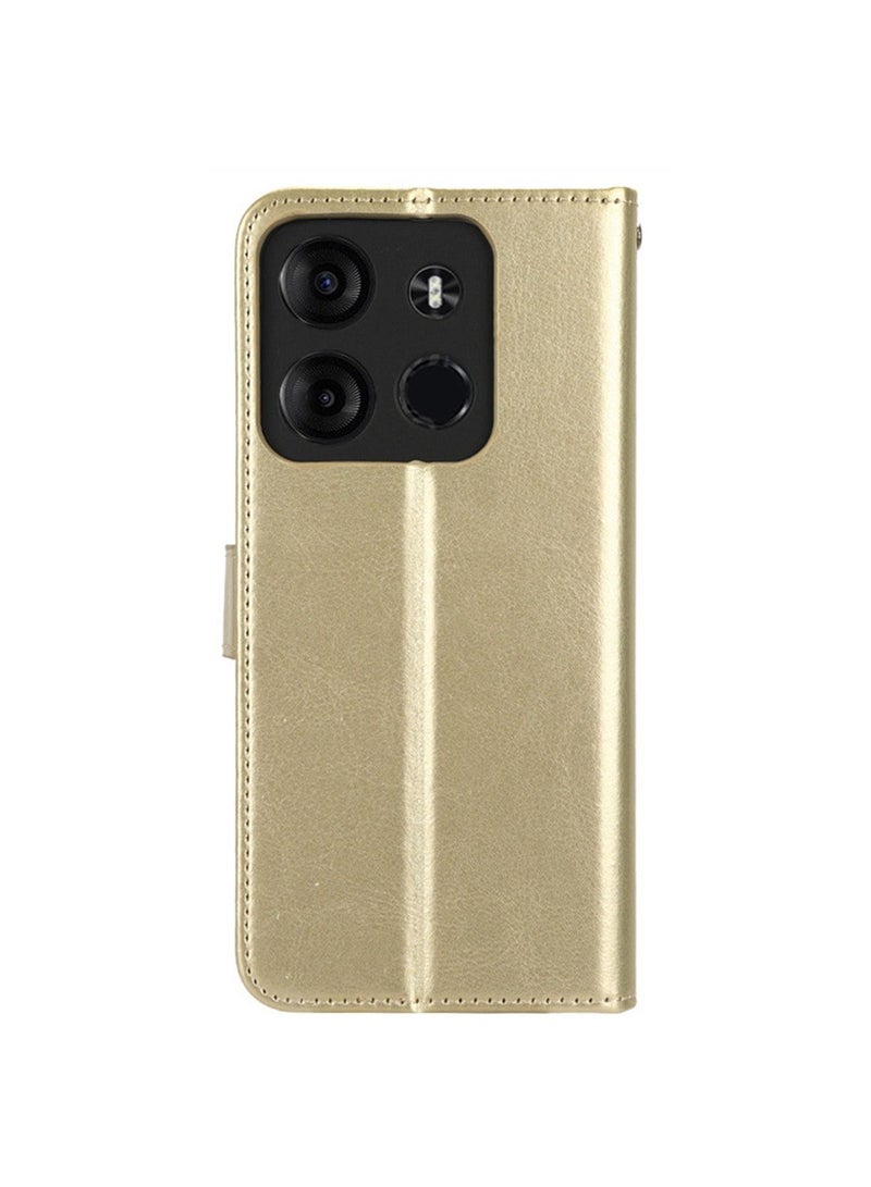 Tecno Spark Go 2023/Pop 7/Pop 7 Pro Case Cover PU Leather Flip Wallet Back Cover With ID Card Slots for Moblie Phone with Anti-scratches Anti-drops Anti-fingerprints Accessories Full Body Protection  - Image 3