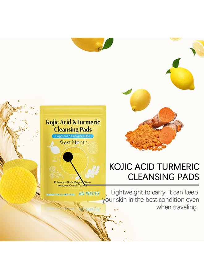 Kojic Acid & Turmeric Cleansing Pads, Deep Cleansing Turmeric Cleansing Pads, Enhances Skin's Natural Glow, Improves Overall Texture (60 Pieces) - pzsku/Z87D3C47A419BC1FDEEF2Z/45/_/1730277558/0b3479f7-ad05-4566-874b-72643e463833