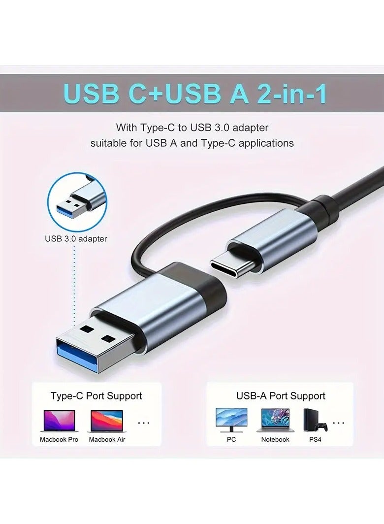 Home Clearance Sale VIENON Aluminum 7-in-1 USB Expander, USB Distributor With 1 USB 3.0, 4 USB 2.0, And 2 USB C Ports, Suitable For MacBook Pro Air And More PC/laptop/tablet Devices/computer And Accessories USB Hub  - Image 3