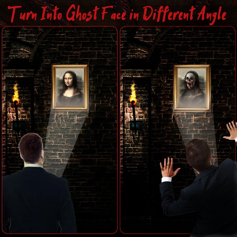 Tuanse Halloween Decorations Indoor 3D Changing Face Pictures Horror Scary Portraits Spooky Ghost Picture Frame Creepy for Wall Halloween Party House(Mixed Style  9 Pcs) - Image 5