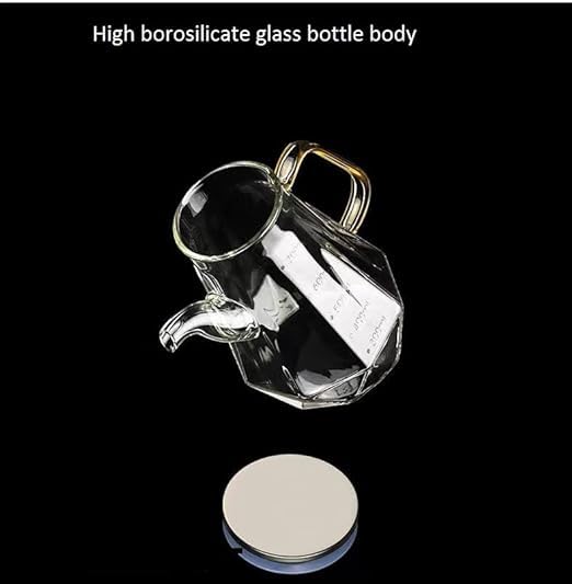 EZALLA Borosilicate Glass Oil Dispenser and Stoppers Bottle with Handle Capacity 700 ml Transparent Pack of 1 - Image 5