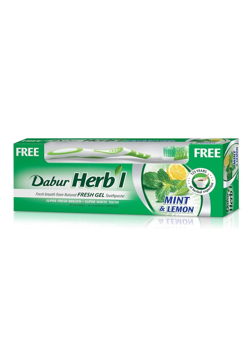 هيربال جل منعش للأسنان نعناع وليمون 140 جم
