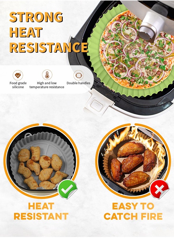 2 Pcs Airfryer Liners Round Air Fryer Silicone Liners Anti-tear and high temperature resistant Reusable, Flammable Parchment Lining Paper Alternative - pzsku/Z87D413628889F8403FE0Z/45/_/1736904912/a9aad38e-5df5-4568-b880-4438270a8235