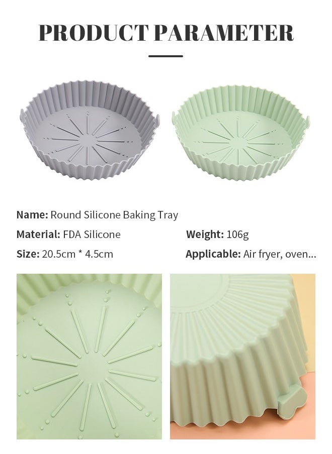 2 Pcs Airfryer Liners Round Air Fryer Silicone Liners Anti-tear and high temperature resistant Reusable, Flammable Parchment Lining Paper Alternative - pzsku/Z87D413628889F8403FE0Z/45/_/1736904914/b21da4fe-edfc-4596-a6a6-4ade6a49d128