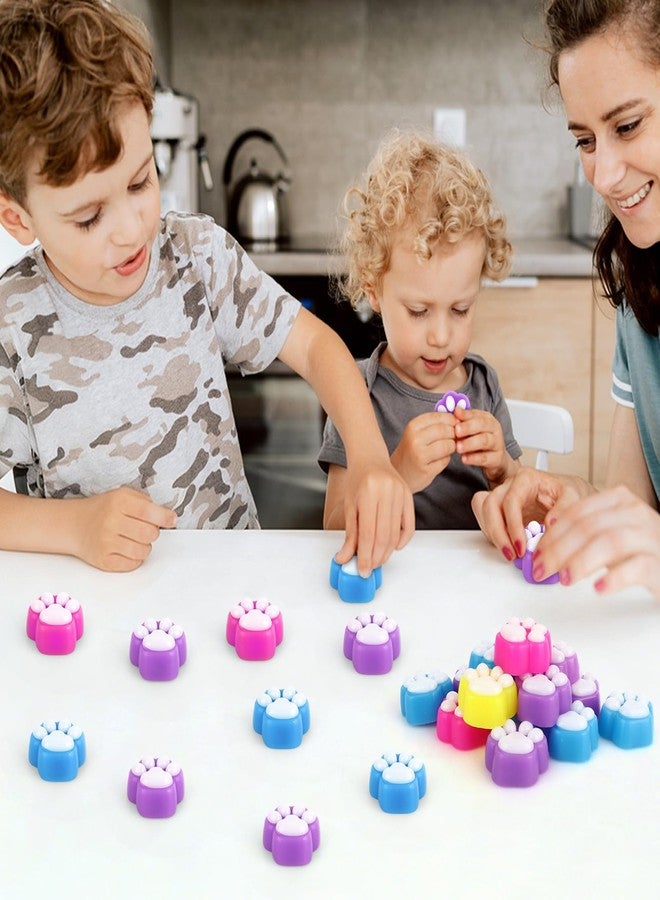 Abilat 28 Pcs Mini Cat Paw Squishies Squeeze Toys Cute Cat Paw Mochi Squishy Stress Relief Toys for Adults Kids Toddlers Birthday Party Favors Classroom Prizes Gift Bag Fillers - Image 4