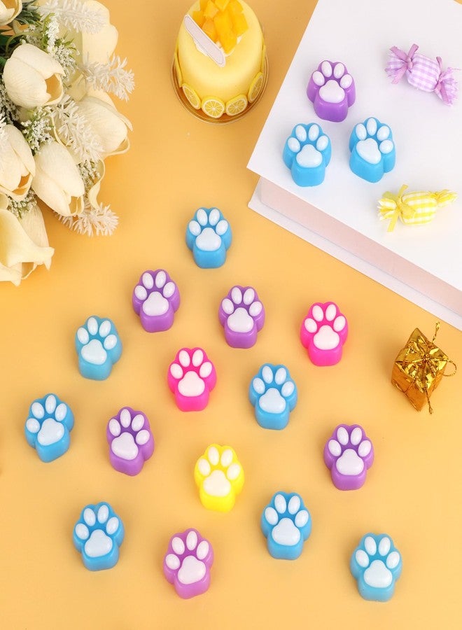 Abilat 28 Pcs Mini Cat Paw Squishies Squeeze Toys Cute Cat Paw Mochi Squishy Stress Relief Toys for Adults Kids Toddlers Birthday Party Favors Classroom Prizes Gift Bag Fillers - Image 3