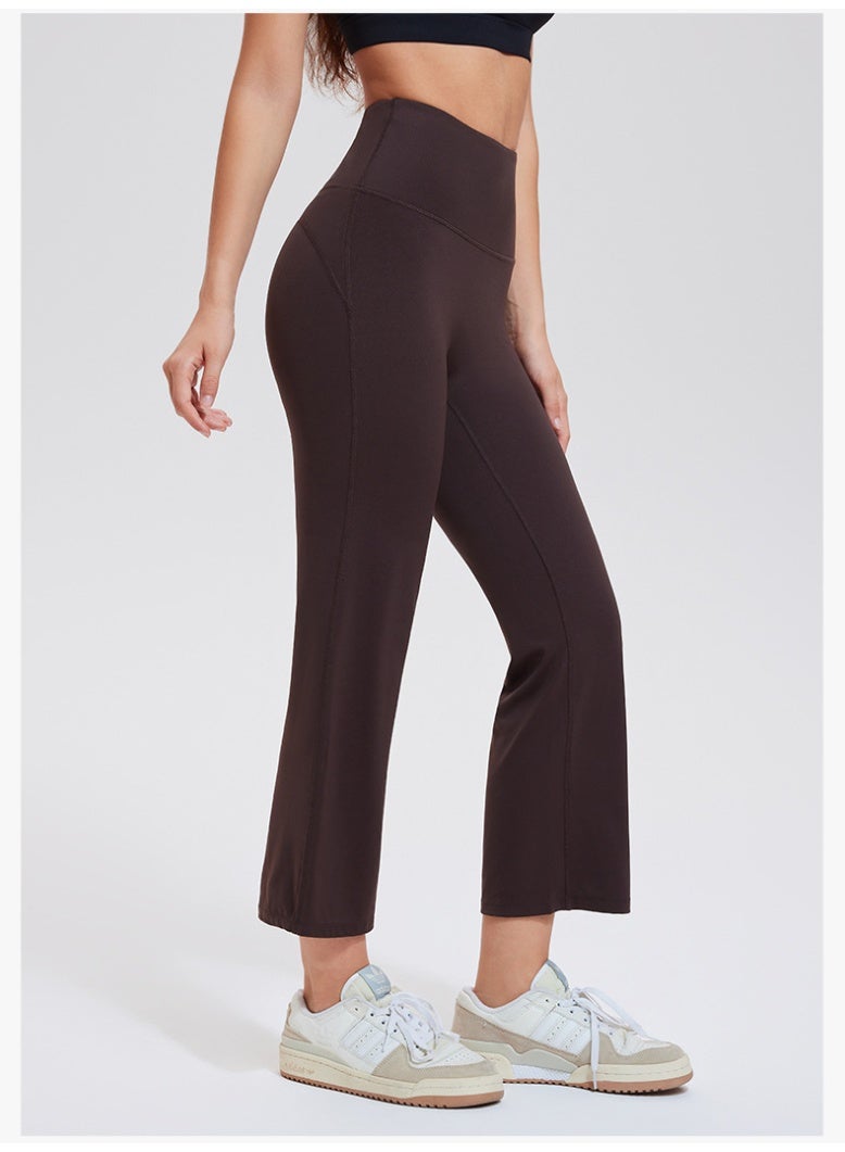 High Waist Buttock Lifting Flared Sports Fitness Yoga Wide Leg Pants  - Image 2