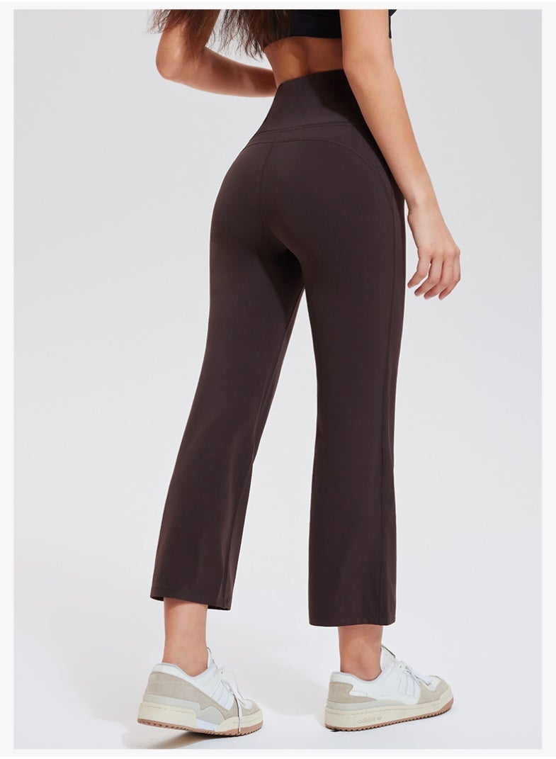 High Waist Buttock Lifting Flared Sports Fitness Yoga Wide Leg Pants  - Image 4