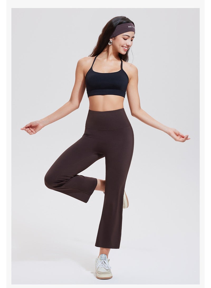 High Waist Buttock Lifting Flared Sports Fitness Yoga Wide Leg Pants  - Image 5