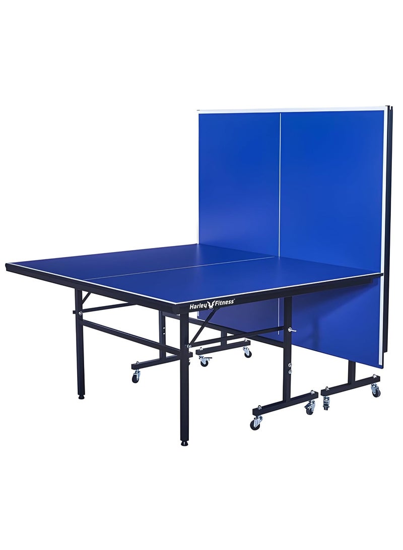 HARLEY FITNESS Harley Fitness Table Tennis Table | Foldable Ping Pong Table with UV Paint Top, Rust-Proof Steel Frame, Space-Saving Design, Professional Size, TT Table for All Ages, Family Fun, Blue/Black - Image 2