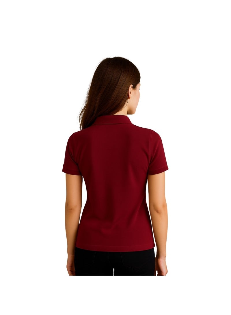 PRINTSHOP4ME Pack Of 10 Pcs Women's Regular-Fit Golf Polo T-shirt Pure Cotton Short Sleeve 220 GSM Basic Colors - Image 5