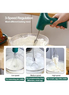 Wireless Electric Hand Whisk Usb Rechargeable Portable Egg Beater With 2 Detachable Whisks With 3 Speed Modes For Eggs Milkshake Cream Butter Baby Food Fit For Kitchen Camping Gifts Green - pzsku/Z87D469C1A3DA3E93F8E3Z/45/_/1741178663/4017627e-9304-47d8-94b5-9097b3bf5da9