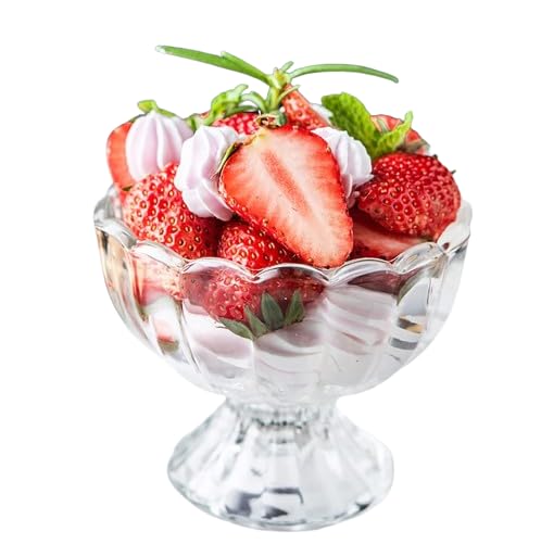 Toxen Ice Cream Glass Bowl Dishes Trifle Bowl Prawn Cocktail Glasses for Serving Ice Cream Salad Fruit Snack Sauce 140ML - Image 3