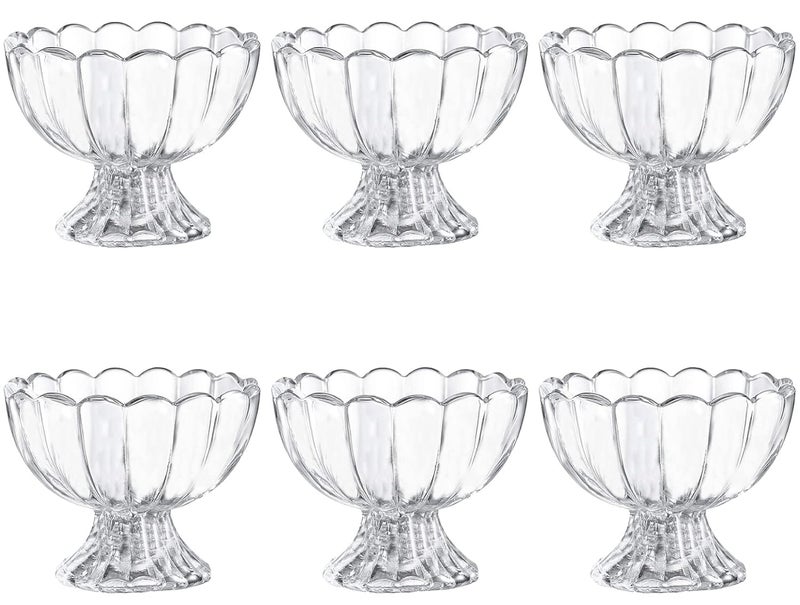 Toxen Ice Cream Glass Bowl Dishes Trifle Bowl Prawn Cocktail Glasses for Serving Ice Cream Salad Fruit Snack Sauce 140ML - Image 1