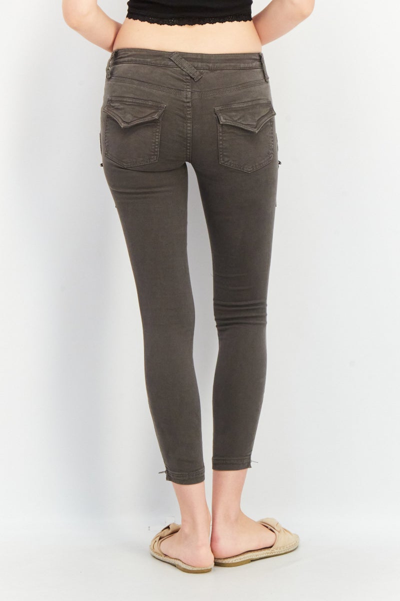 joie Women Skinny Fit Park Twill Stretchable Jeans, Faded Grey - Image 2