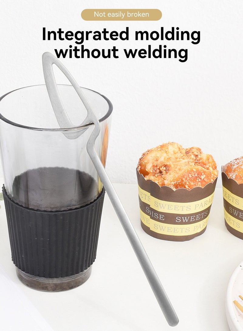 LEOKOR طقم أدوات مائدة قابلة للتعليق مكون من 24 قطعة مع سكاكين وملاعق وشوك طقم أدوات مائدة من الفولاذ المقاوم للصدأ لستة أشخاص فضي - Image 4