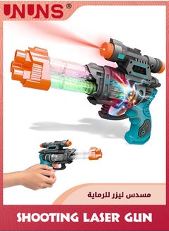 UNUNS Light Up Pistol Toy,Hand Gun Toys With Sound Effects And Dazzling LED Lighting,Sound Light Toy Guns,Indoor Outdoor Gun Toy Shooting Game For Boys Girls Kids,Birthday Gifts Age 3+,Laser Gun  - Image 1