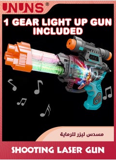 UNUNS Light Up Pistol Toy,Hand Gun Toys With Sound Effects And Dazzling LED Lighting,Sound Light Toy Guns,Indoor Outdoor Gun Toy Shooting Game For Boys Girls Kids,Birthday Gifts Age 3+,Laser Gun  - Image 2