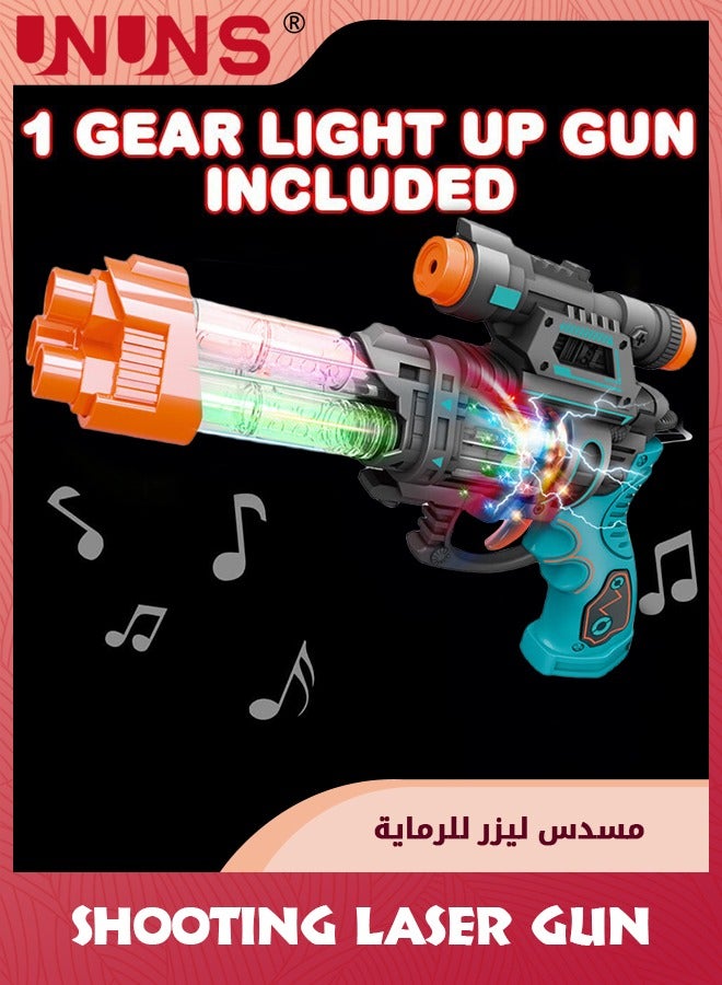 UNUNS Light Up Pistol Toy,Hand Gun Toys With Sound Effects And Dazzling LED Lighting,Sound Light Toy Guns,Indoor Outdoor Gun Toy Shooting Game For Boys Girls Kids,Birthday Gifts Age 3+,Laser Gun - Image 2