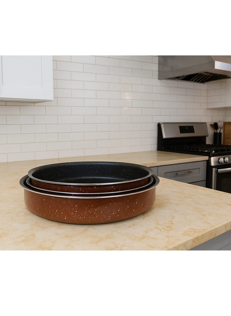 3 صواني فرن جرانيت