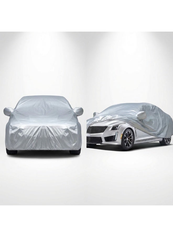 Car sunshade cover, all-weather car cover, windproof, sandproof, rainproof, and UV-resistant, suitable for sedans. - Image 4