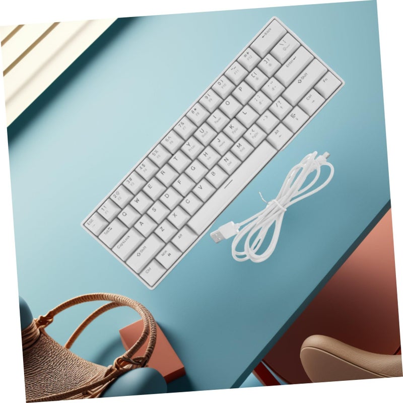 RGB Backlit Mechanical Gaming Keyboard Wired Compact for Laptops Tactile Response - Image 5