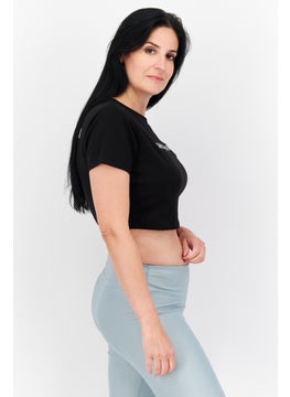 THE NORTH FACE Women Sportswear Fit Short Sleeve Training Crop Top, Black  - Image 2