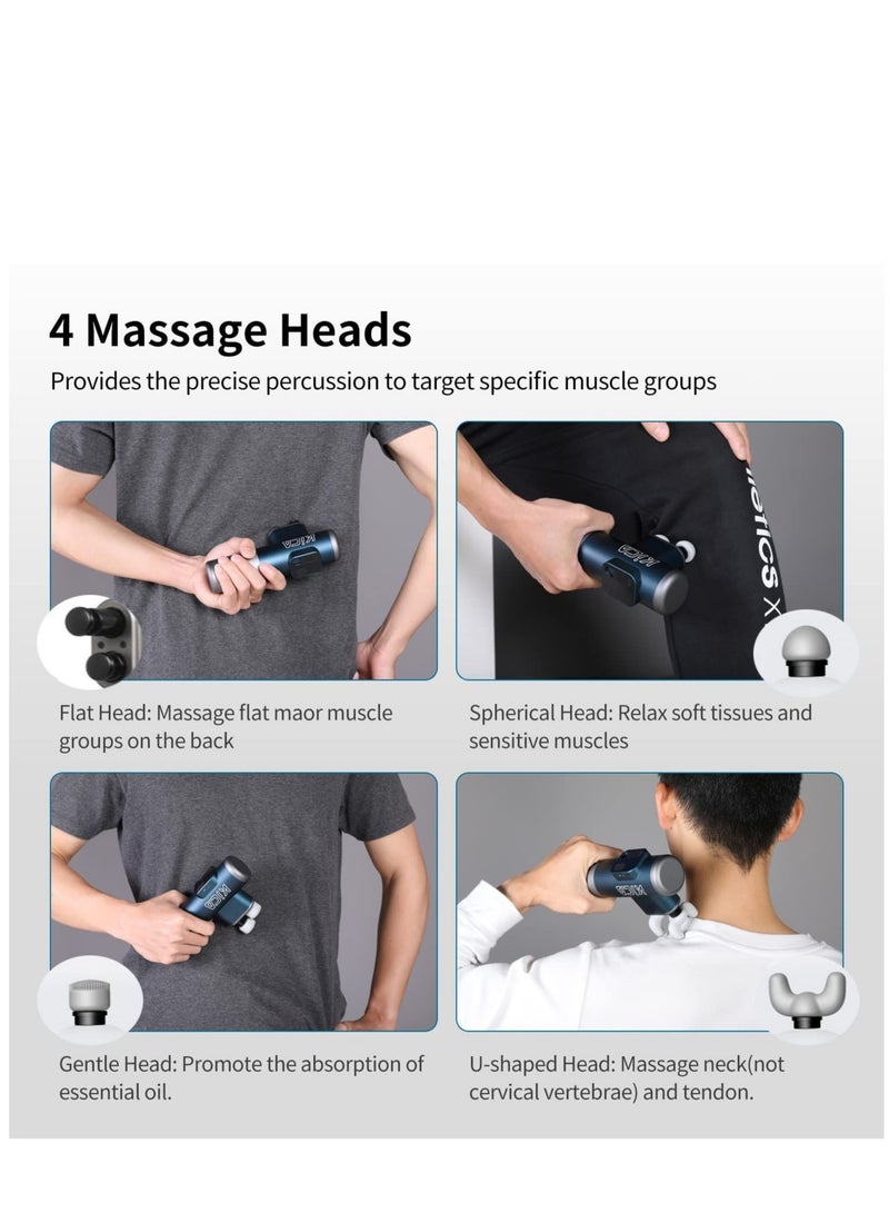 KiCA KICA pro Electric Handheld Massager Gun for Athletes Portable Small-Deep Tissue for Body Arms Back Muscle Massager Relief Gem/Sports Pain Recovery, Intelligent Speed Control, Mini Pocketsize - Image 4